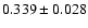 $0.339\pm0.028$