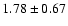 $1.78\pm0.67$