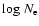 ${\rm log}~N_{\rm e}$