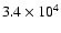 $3.4\times
10^4$