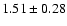 $1.51\pm0.28$