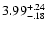 $\rm 3.99^{+.24}_{-.18 }$