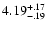 $\rm 4.19^{+.17}_{-.19 }$