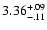 $\rm 3.36^{+.09}_{-.11 }$