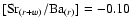 $[{\rm Sr}_{(r+w)}/{\rm Ba}_{(r)}] = -0.10$