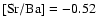 $[{\rm Sr/Ba}] = -0.52$