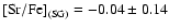 ${\rm {[Sr/Fe]}_{(SG)}} = -0.04 \pm 0.14$