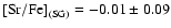 ${\rm {[Sr/Fe]}_{(SG)}} = -0.01 \pm 0.09$