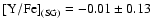 ${\rm {[Y/Fe]}_{(SG)}} = -0.01 \pm 0.13$