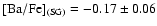 ${\rm {[Ba/Fe]}_{(SG)}} = -0.17 \pm 0.06$