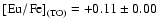 ${\rm {[Eu/Fe]}_{(TO)}} = +0.11\pm 0.00$