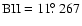 $\rm BII=11\hbox{$.\!\!^\circ$ }267$