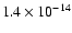 $1.4\times 10^{-14}$