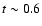 $t\sim0.6$