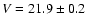 $V =21.9 \pm0.2$