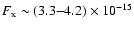 $F_{\rm x}\sim(3.3{-}4.2)\times10^{-15}$