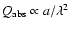 $Q_{\rm abs}\propto a/\lambda^2$