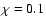 $\chi =0.1$