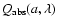 $Q_{\rm abs}(a,\lambda )$