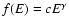 $f(E)=cE^\gamma$