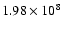 $1.98\times 10^8$