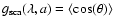 $g_{\rm sca}(\lambda,a)=\left<\cos(\theta)\right>$