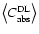 $\left<C_{\rm abs}^{\rm DL}\right>$