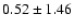 $0.52 \pm 1.46$