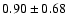 $0.90 \pm 0.68$