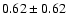 $0.62 \pm 0.62$