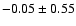 $-0.05 \pm 0.55$