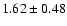 $1.62 \pm 0.48$