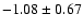 $-1.08 \pm 0.67$