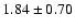 $1.84 \pm 0.70$