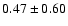 $0.47 \pm 0.60$