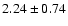 $2.24 \pm 0.74$