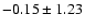 $-0.15 \pm 1.23$