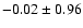 $-0.02 \pm 0.96$