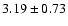 $3.19 \pm 0.73$