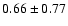 $0.66 \pm 0.77$