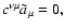 $c^{\nu \mu }\tilde{a}_{\mu }=0,$