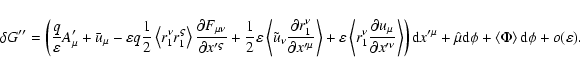 \begin{displaymath}{\delta G}^{\prime \prime }=\left( \frac{q}{\varepsilon }A_{\...
...\left\langle \Phi \right\rangle {\rm d}
\phi +o(\varepsilon ).
\end{displaymath}