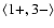 $\langle 1+,3-\rangle$