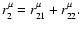 $r_{2}^{\mu }=r_{21}^{\mu }+r_{22}^{\mu }.$