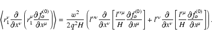 \begin{displaymath}\left\langle r_{1}^{\nu }\frac{\partial }{\partial x^{\nu }}\...
...rtial f_{\alpha }^{(0)}}{\partial x^{{\mu }}}\right] \right) .
\end{displaymath}