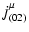 $\displaystyle %
j_{(02)}^{\mu }$