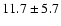 $11.7\pm 5.7$
