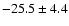 $-25.5\pm
4.4$