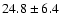 $24.8\pm 6.4$
