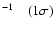 $^{-1} \quad (1\sigma)$